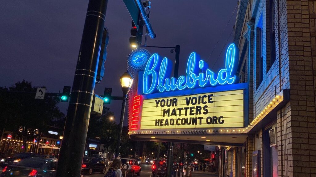 bluebird theater billboard
