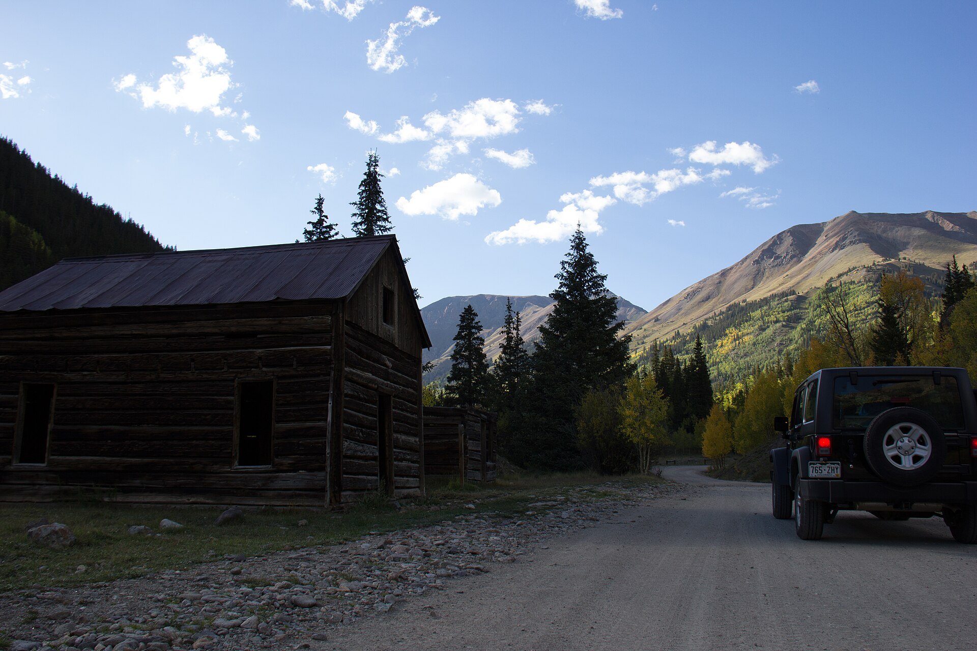 Historic cabin along the road through Animas Forks (BLM photo)