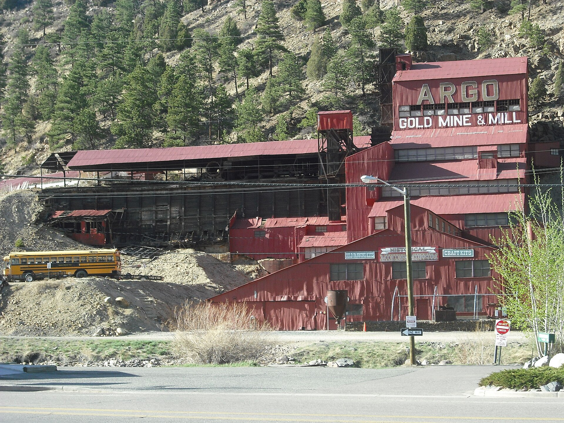 Argo Gold Mine and Mill seen from Riverside Drive
