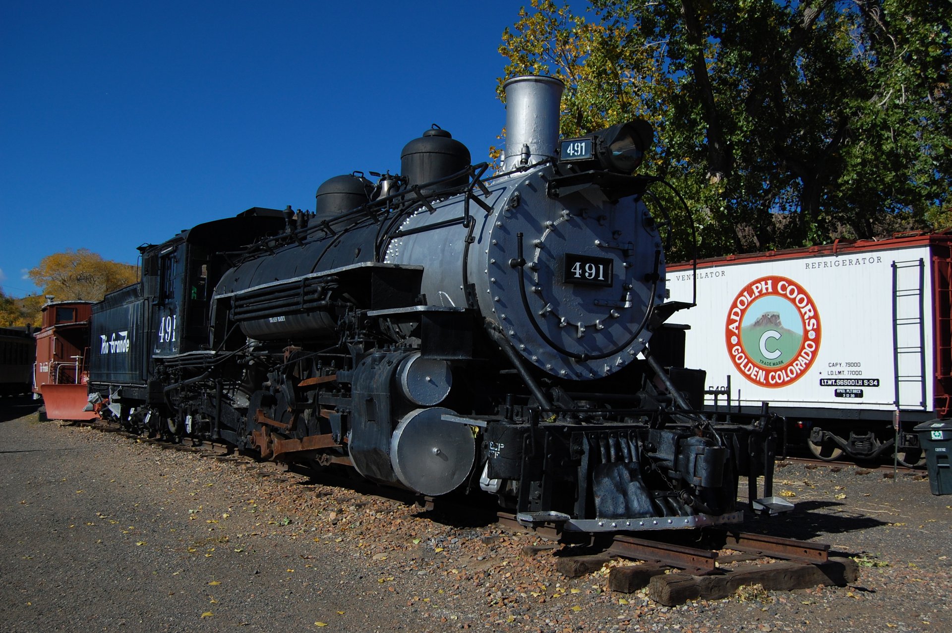 Colorado Railroad Museum – K-37 Steam locomotive D&RGW #491 at Colorado Railroad Museum