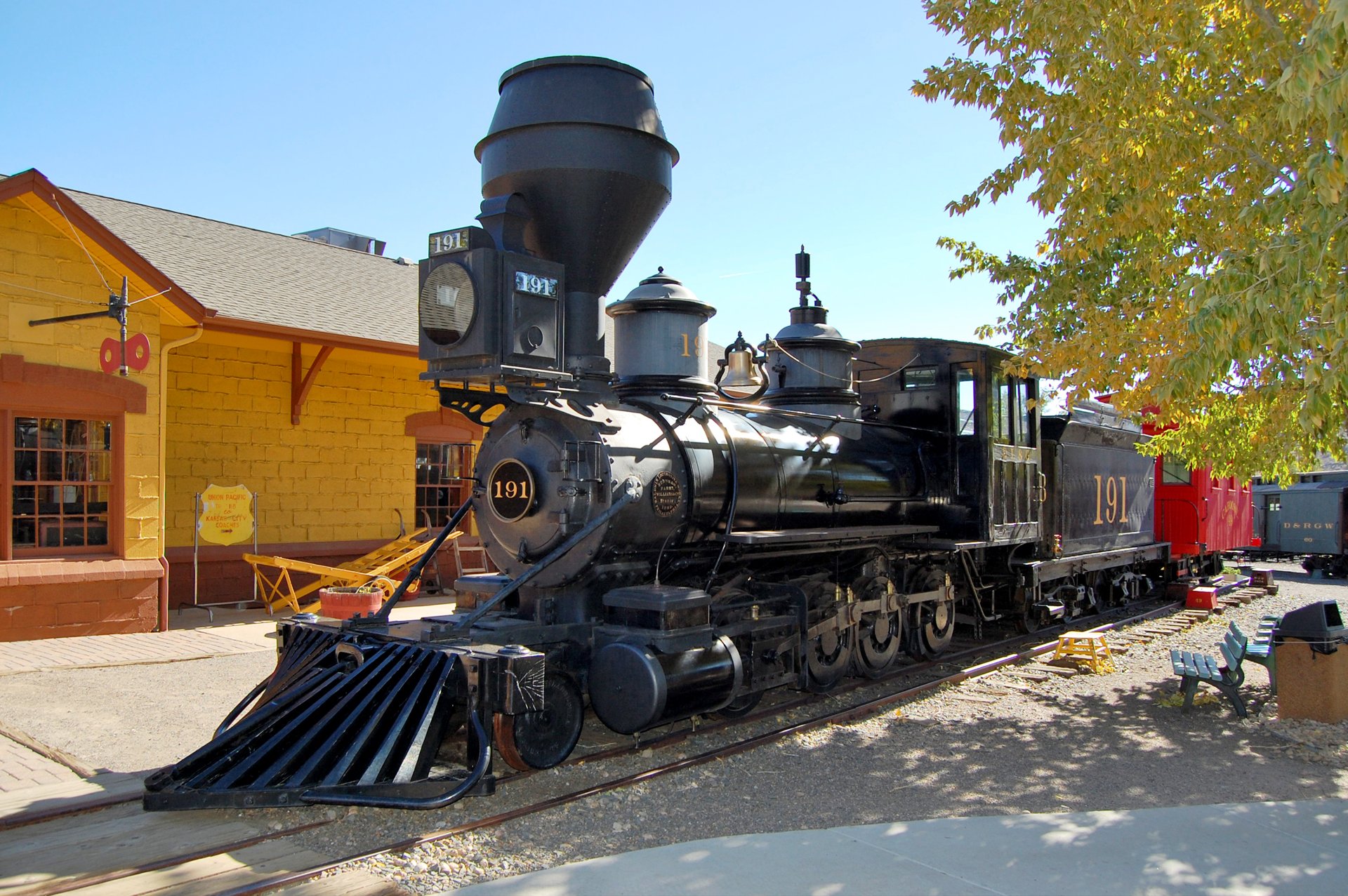 Colorado Railroad Museum – Steam locomotive DL&G #191, the oldest steam locomotive in Colorado Railroad Museum Manufacturer