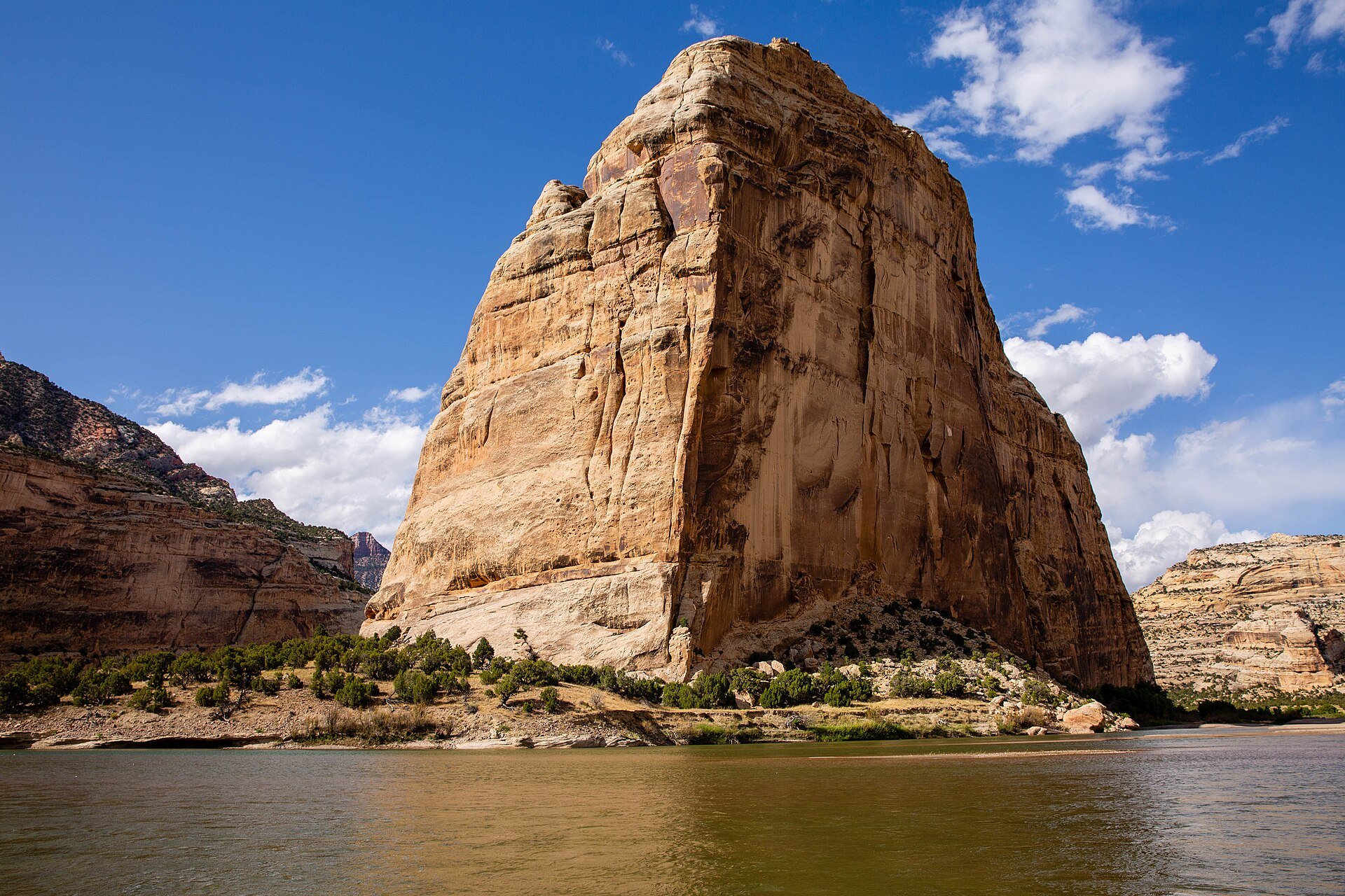 Steamboat Rock above the Green River at Echo Park, Dinosaur National Monument, Colorado
