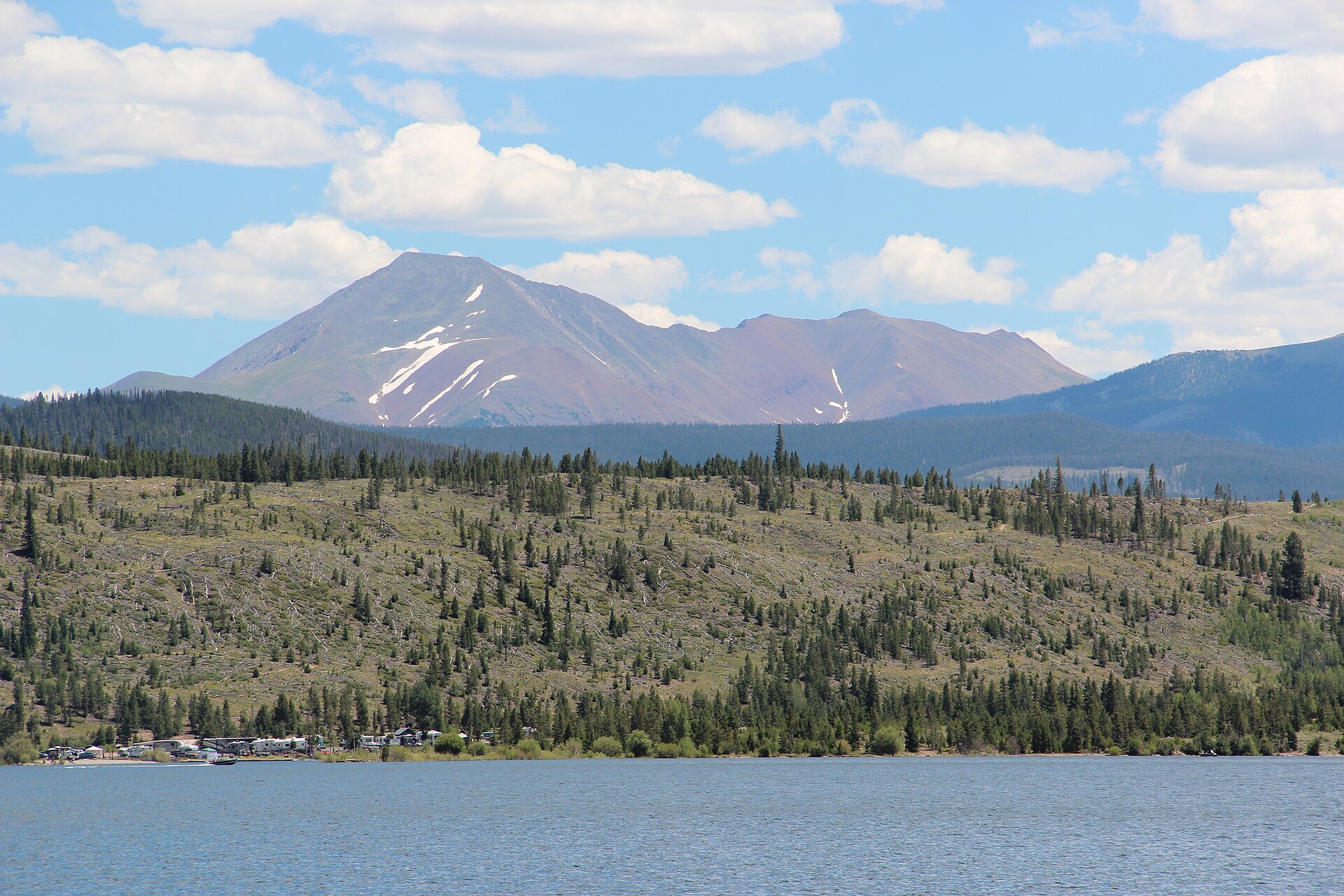 Mount Guyot viewed across Dillon Reservoir