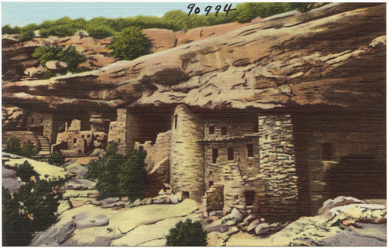 Manitou Cliff Dwellings – File name: 06_10_014306 Title: General view of Manitou Cliff Dwellings in Phantom Cliff Canon, Manit