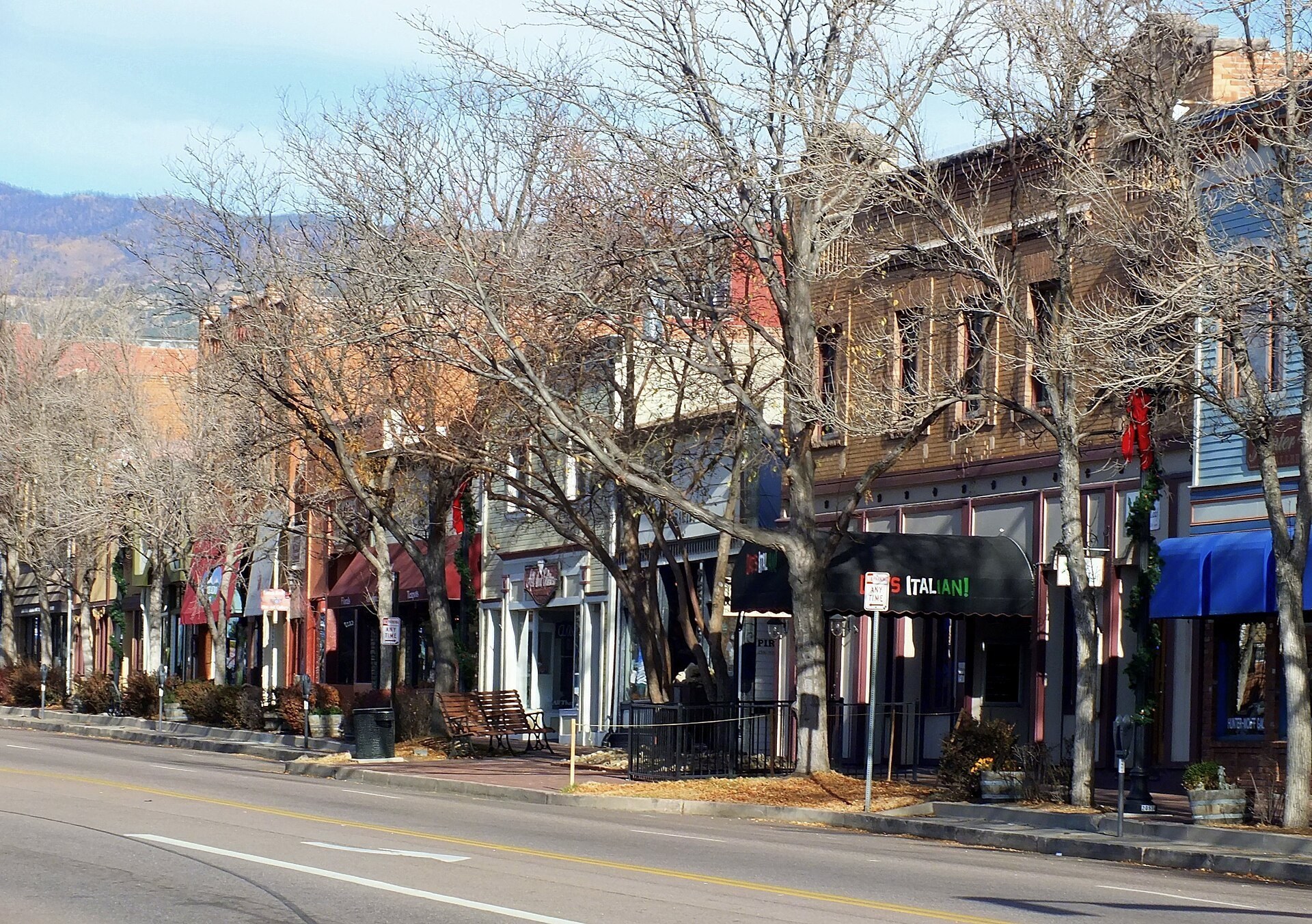 Historic storefronts in the Old Colorado City business district, Colorado Springs