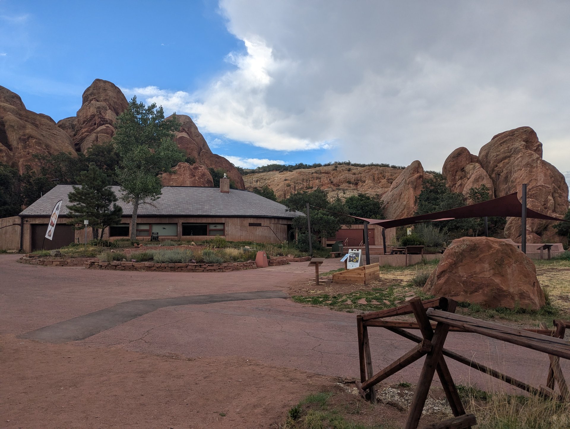 Roxborough State Park visitor center among red rocks