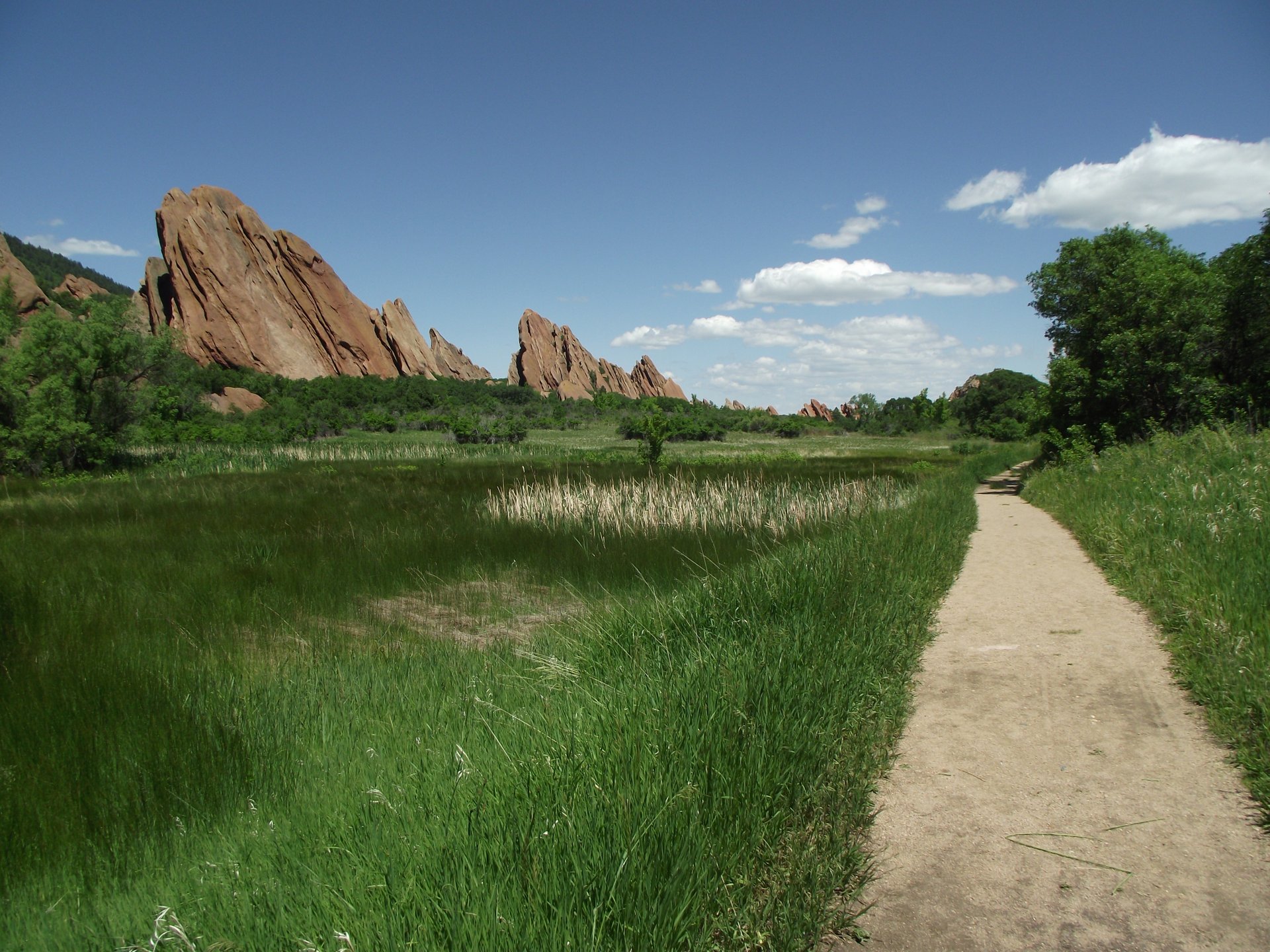 Fountain Valley Trail and meadow at Roxborough State Park