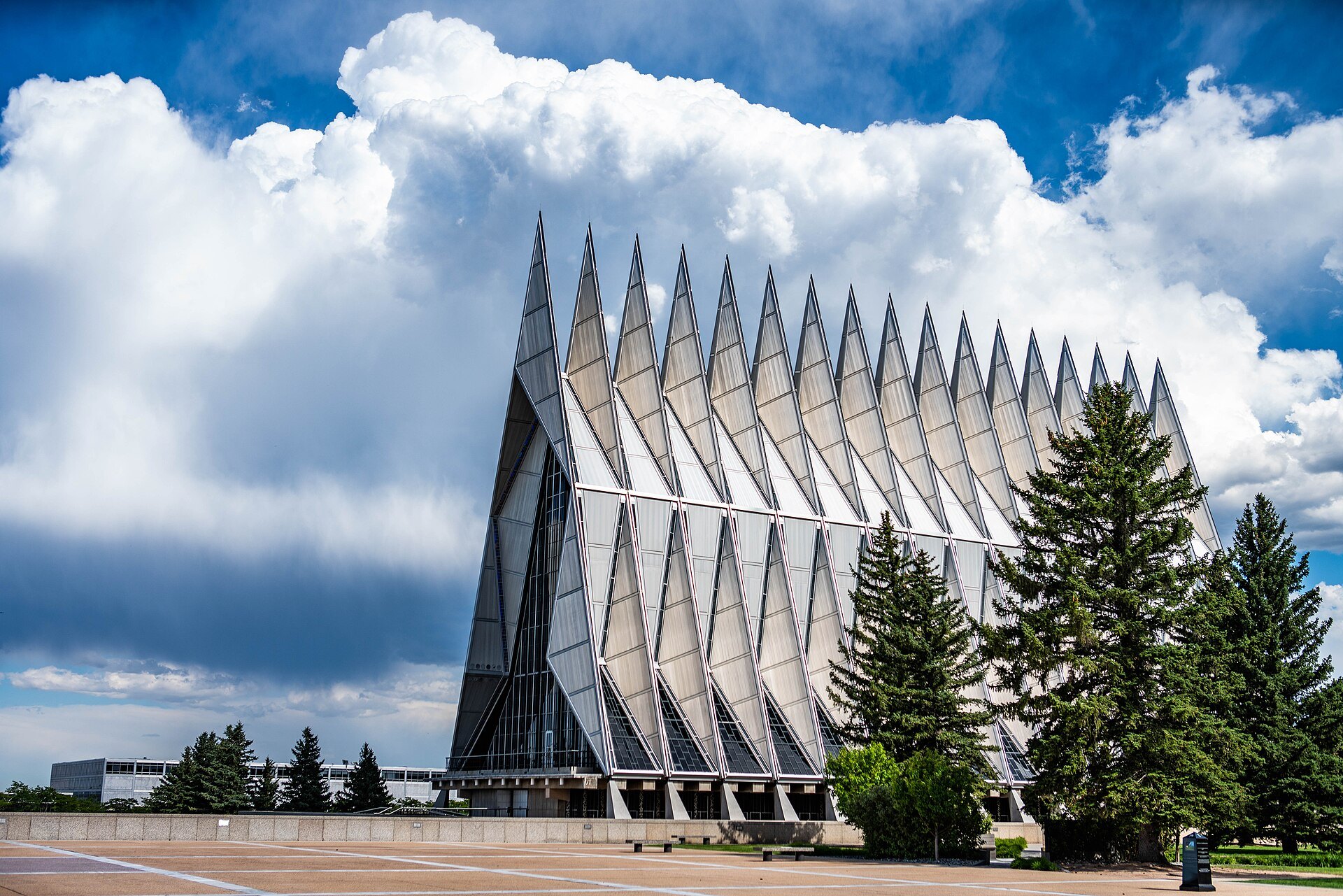 Cadet Chapel spires at the United States Air Force Academy in Colorado Springs